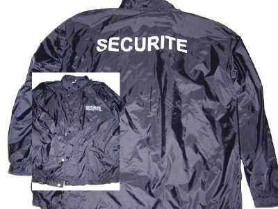 Veste nylon noir sécurité