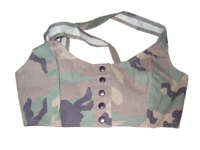 Bustier camouflage woodland