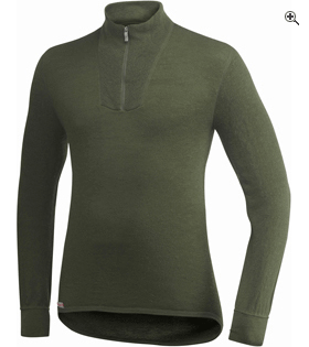 Zip Turtleneck 200 VERT col cheminée zippé manches longues