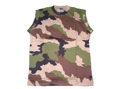 Tee shirt coton camouflage c.e. sans manche